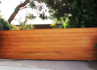 Exotic Wood Slide Gate