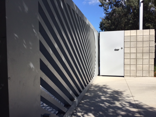 Contemporary Aluminum Auto & Pedestrian Gates