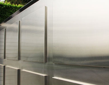Contemporary Stainless Steel Driveway Gate