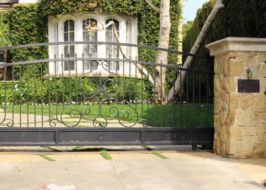 custom traditional wrought iron sliding gate