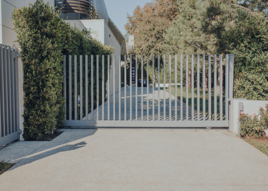 Custom-Contemporary-Electrical-Slide-Gate-Capped-Vertical-Pickets- Los Angeles, Orange County